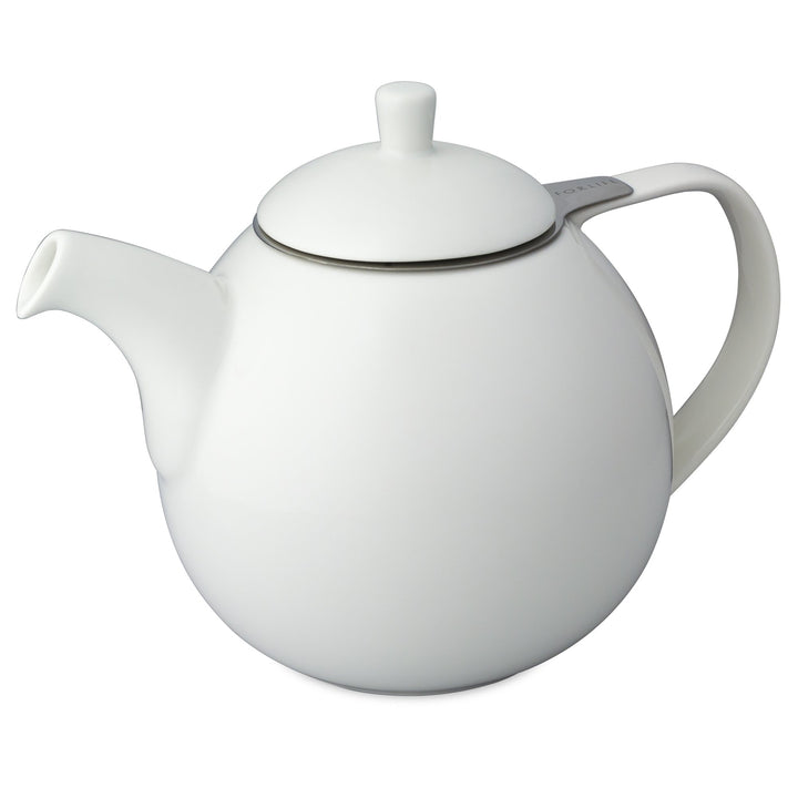 FORLIFE Curve Teekanne mit Teesieb, 1,3 l, Weiss White, White