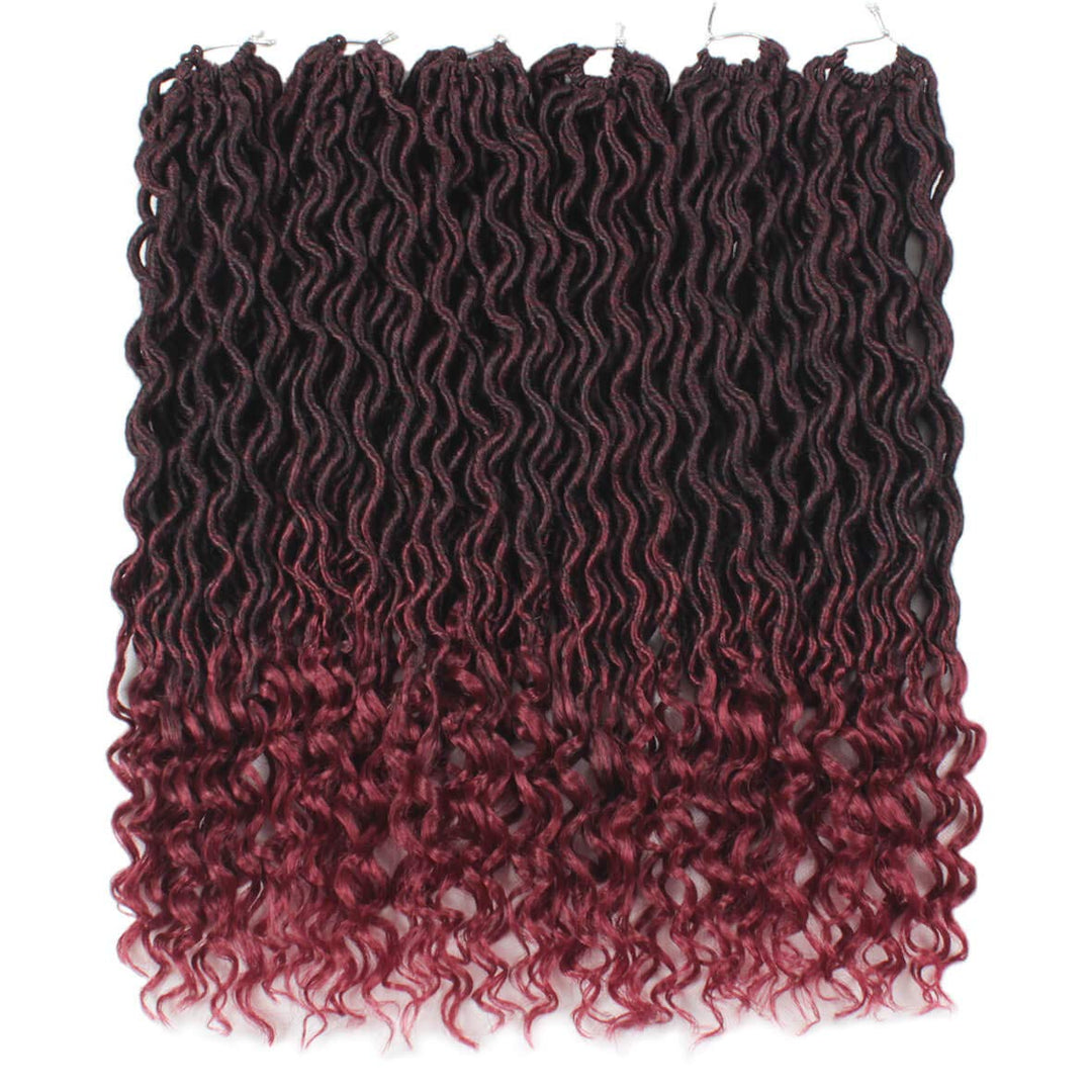 Xtrend 6Packs 18inch Crochet Braids Twist Hair Goddess Faux Locs Lockige Enden Dreadlocks Braids Syn
