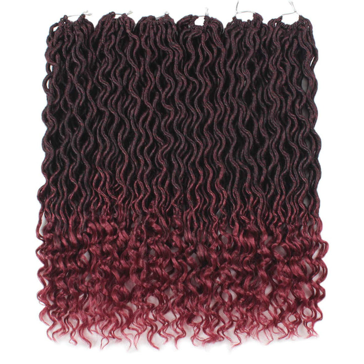 Xtrend 6Packs 18inch Crochet Braids Twist Hair Goddess Faux Locs Lockige Enden Dreadlocks Braids Syn