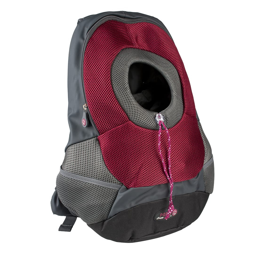 Ebi, Transporttasche Maria Crazy Paws aus Nylon, M, 41,5 x 17,5 x 43 cm, Bordeaux, Transport, Burgun
