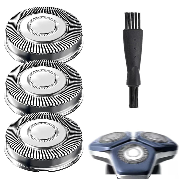 3 Stück SH71/52 Ersatzscherkopf Compatible with Series 7000 Rasierer Ersatzköpfe mit Reinigungsbürst