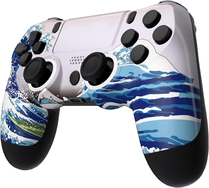 eXtremeRate Ghost Front Hülle&Touchpad&Akzentringe kompatibel mit ps4 Slim Pro Controller, DIY-Ersat