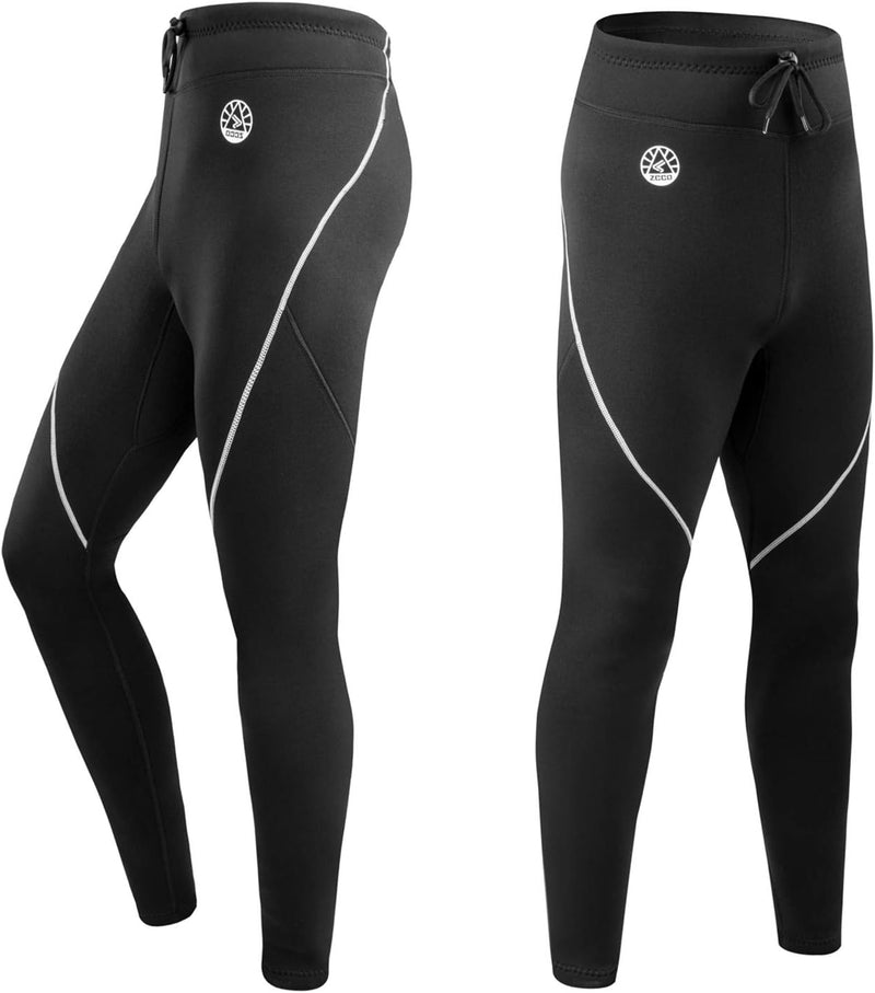 ZCCO Herren und Damen Neoprenhose, 1,5mm/3mmLange Neoprenhose, Tauchhose zum Surfen, Kajakfahren, Sc