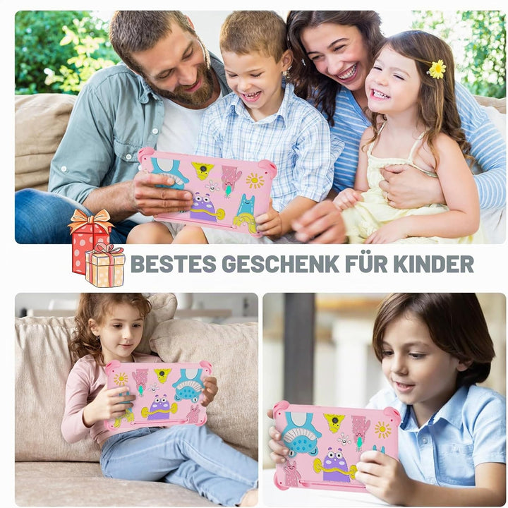 VESWWE Kinder Tablet 7 Zoll Android Tablet für Kinder 32GB ROM Kindertablet mit Schutzhülle WiFi6 Ki