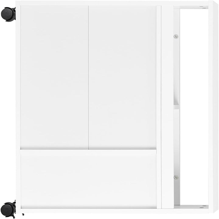 SoBuy BZR02-W Nischenschrank aus Holzwerkstoff, mit offener Ablage Badrollwagen Seitenschrank Badezi