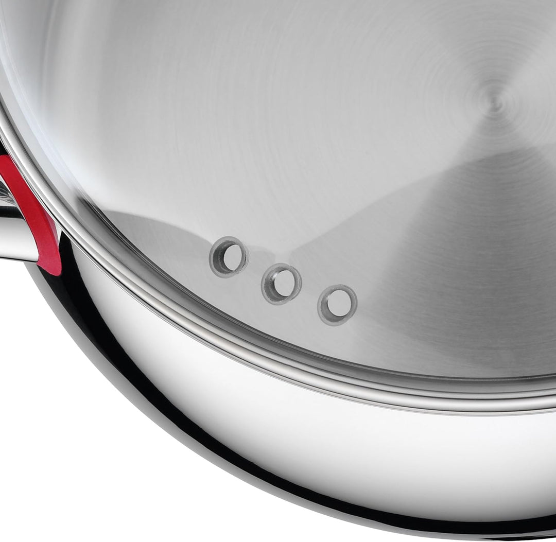 WMF Quality One Topfdeckel, Glasdeckel mit Metallgriff, hitzebeständiges Glas, spülmaschinengeeignet