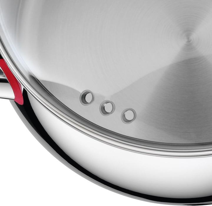 WMF Quality One Topfdeckel, Glasdeckel mit Metallgriff, hitzebeständiges Glas, spülmaschinengeeignet