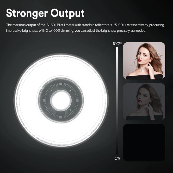 Godox SL60IIBi SL60II-Bi LED Video Lichter, CRI96 und TLCI97 +, 2800K-6500K, Eingebaute 11 FX Effekt