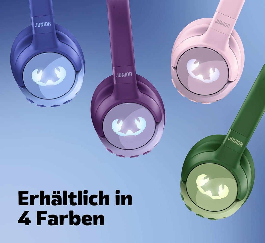 Fresh 'n Rebel Clam Junior, Bluetooth-Kopfhörer für Kinder mit aktiver Geräuschunterdrückung, sicher