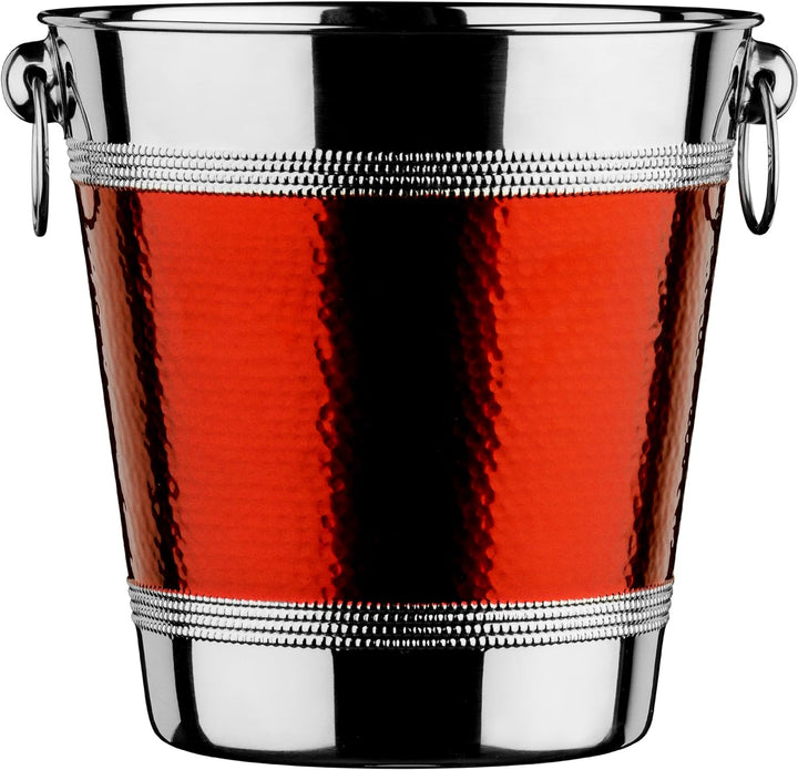 Premier Housewares Wine Bucket, Stainless Steel, Red, H20 x W20 x D20cm Rot, Rot