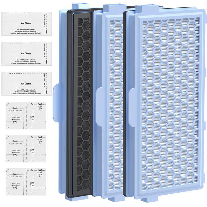 3 Filter für Miele Staubsauger [Compact C1 & C2, Complete C2 & C3, S8340] 3 Motorschutzfilter und 3