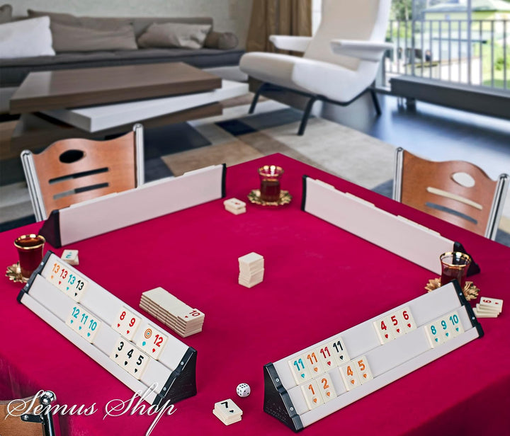Star Rummy Set Okey Takımı hochwertige Verarbeitung & Materialien (Kunststoff- Spielbänke - leicht u