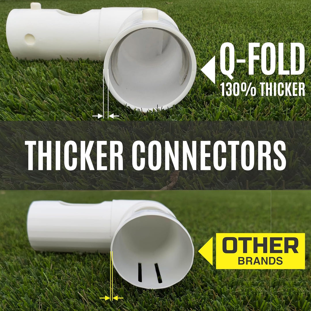QUICKPLAY Q-Fold Match Fussballtor für Garten Kinder und Erwachsene | 30 Sekunden faltbares für einf