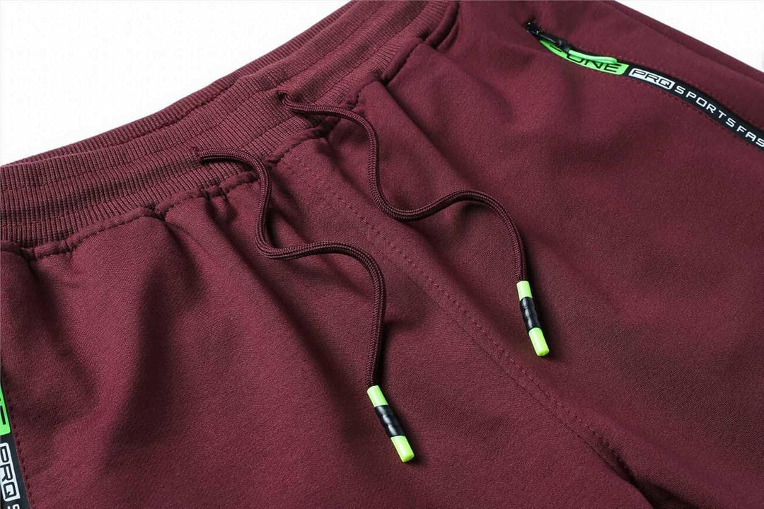 JustSun Herren Shorts Kurze Sporthose Baumwolle Stretchstoff mit Reissverschluss 3XL Rot, 3XL Rot