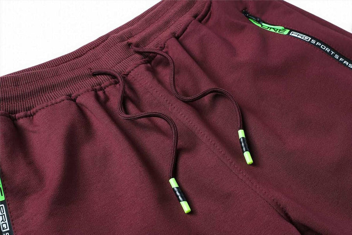 JustSun Herren Shorts Kurze Sporthose Baumwolle Stretchstoff mit Reissverschluss 3XL Rot, 3XL Rot