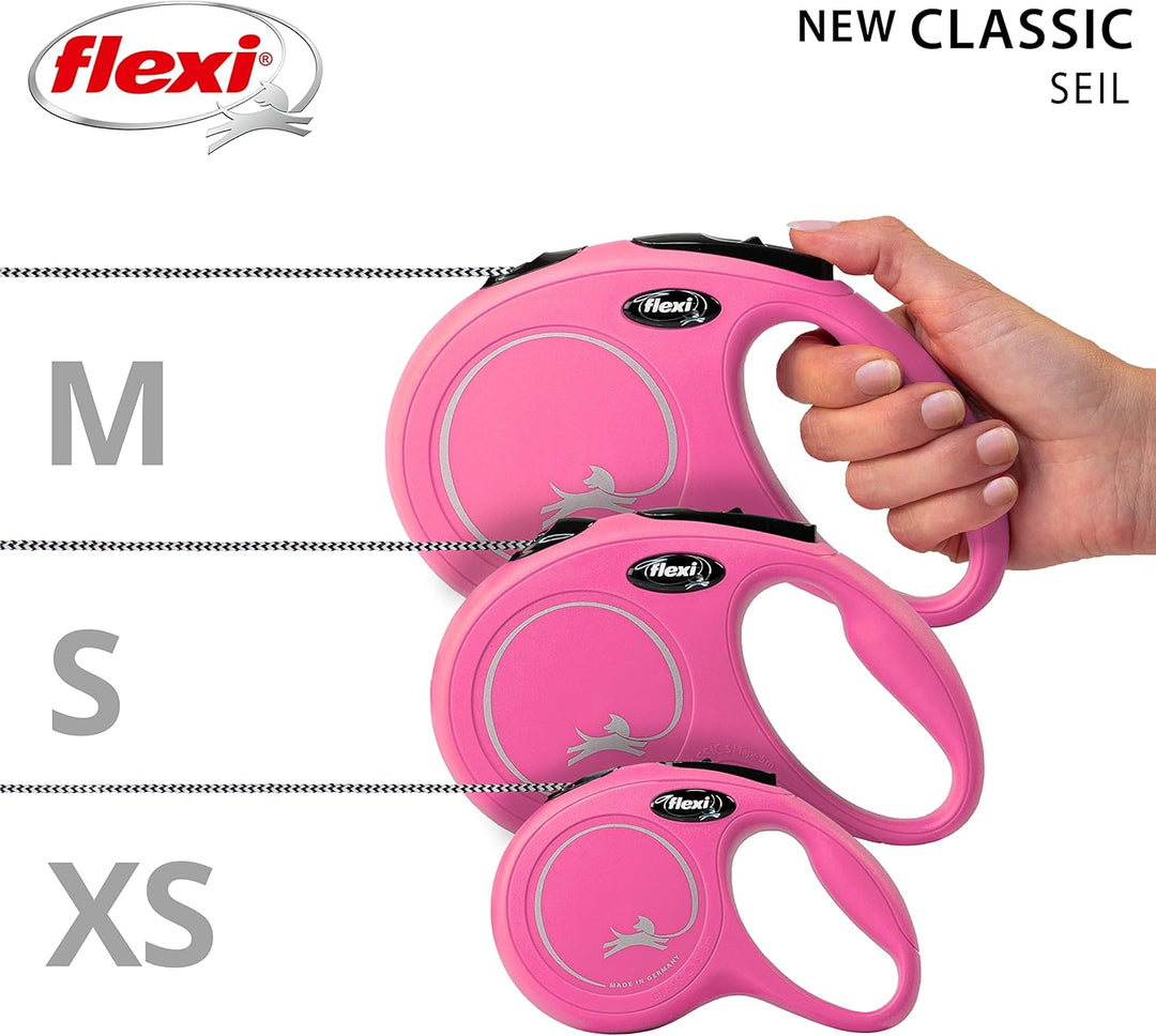 flexi New Classic M Seil 5 m pink für Hunde bis 20 kg 5 m (1er Pack) Pink, 5 m (1er Pack) Pink
