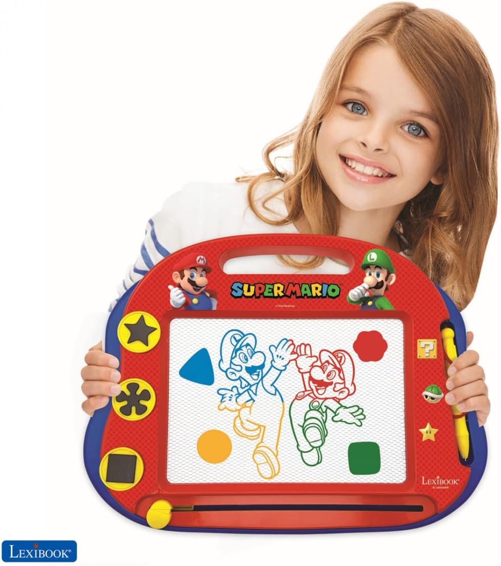 Lexibook - CRNI550 Magische magnetische Nintendo Super Mario Zeichentafel, Magnettafel für Kinder, k