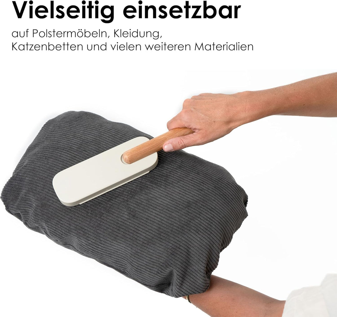 LucyBalu® Hairy Fusselbürste für Katzenhaare &amp; Tierhaare I wiederverwendbar mit zugänglichem Sammelf