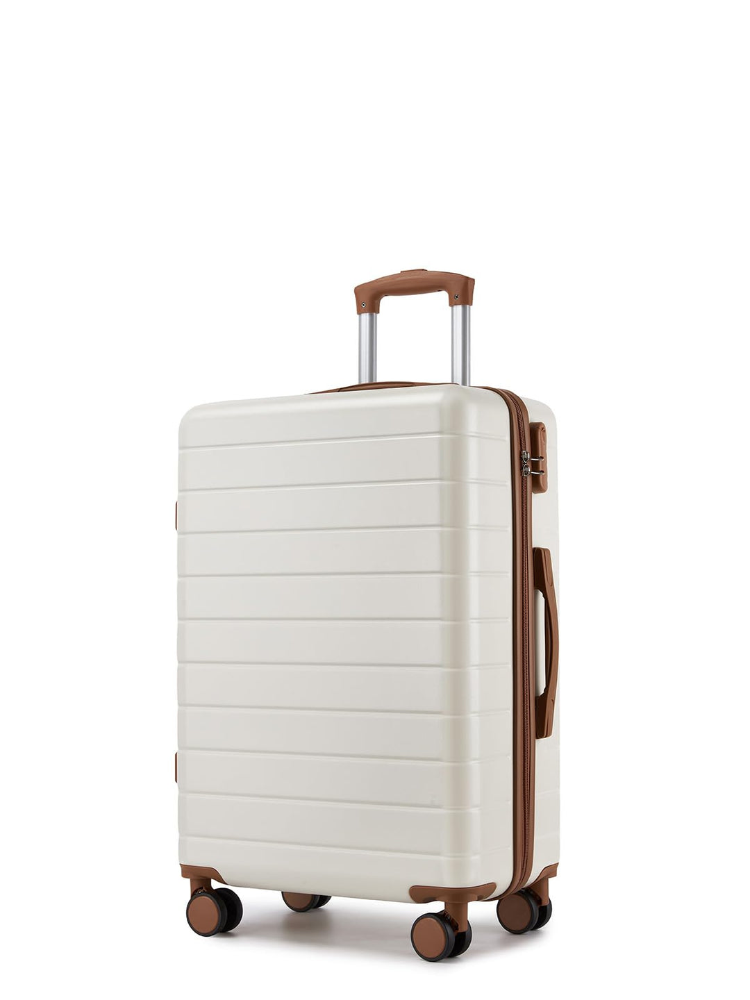 Mittelgrosser Koffer L, Hartschalenkoffer aus ABS, Leichter Trolley mit 4 Leisen 360° Doppelrollen,