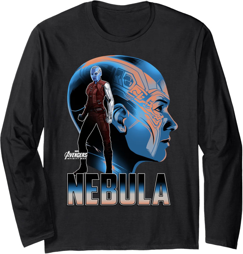 Marvel Infinity War Nebula Big Head Profile Langarmshirt