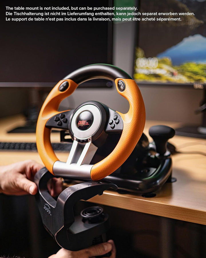 Speedlink DRIFT O.Z. Racing Wheel - USB Gaming Lenkrad für PC/Computer, PC Lenkrad mit Pedalen und S