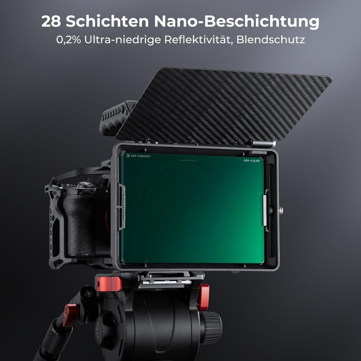 K&F Concept 4 x 5,65" ND8 Filter(3 Blendenstufen),Dicke 4mm Rechteckfilter quadratischer Graufilter