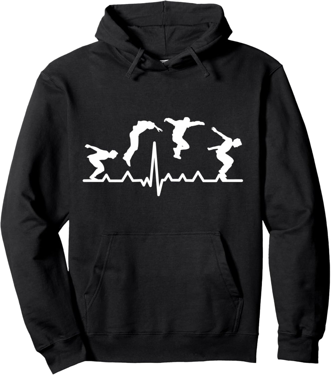 Parkour Herzschlag Parkour-läufer Hindernisparkour Parkour Pullover Hoodie