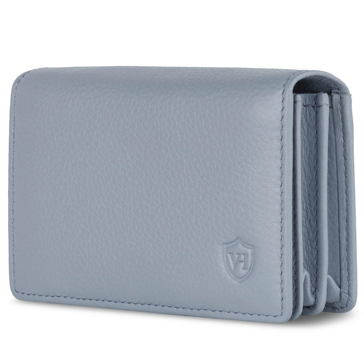 VON HEESEN® Visitenkartenetui Leder mit RFID-Schutz - Platz für 50 Visitenkarten - 6 Fächer - Visite