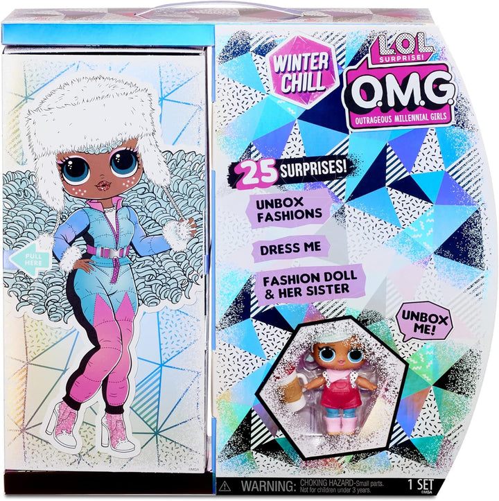 L.O.L. Surprise! OMG Winter Chill ICY Gurl Modepuppe & Brrr BB Puppe mit 25 Überraschungen Icy Gurl