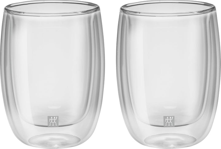 ZWILLING Sorrento Doppelwandige Kaffee-Gläser, 2x200 ml, Borosilikatglas, Thermogläser, hitzebeständ