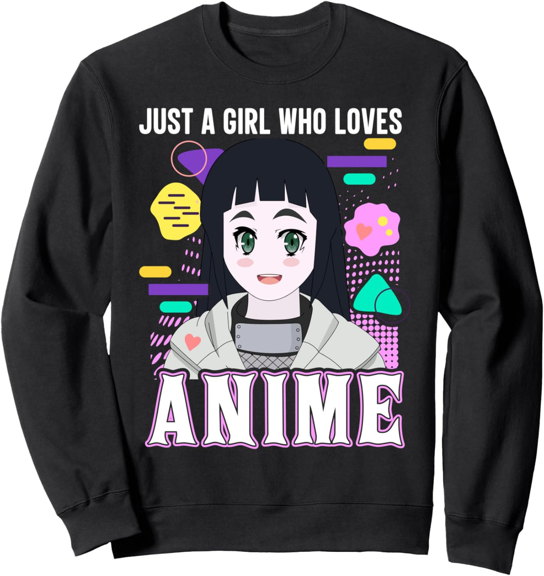 Just A Girl Who Loves Anime Kawaii Fanartikel Manga Anime Sweatshirt