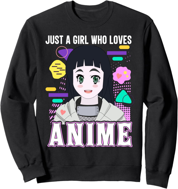 Just A Girl Who Loves Anime Kawaii Fanartikel Manga Anime Sweatshirt