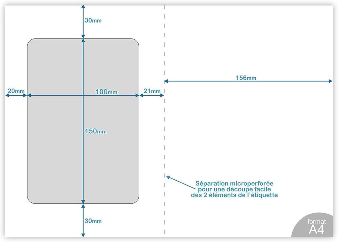 500 Blatt DIN A4 zu je 2 Etiketten (210 x 148,5 mm)= 1000 bedruckbare Etiketten, permanent haftend,