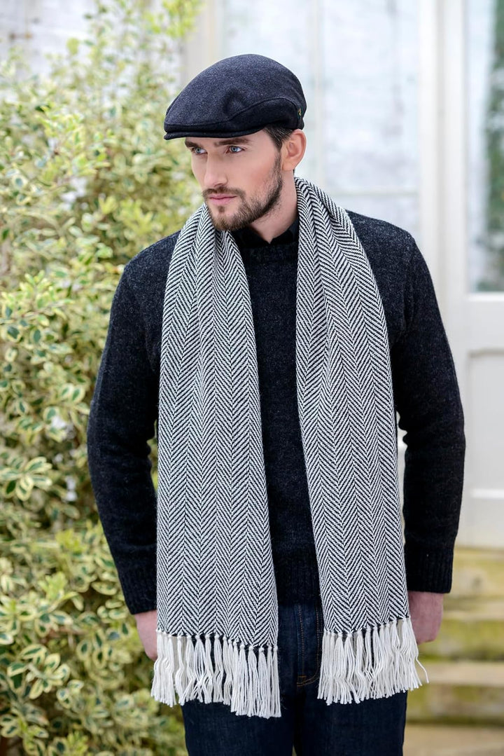 Mucros Weavers Herren Flat Flache Kappe XXL anthrazit, XXL anthrazit