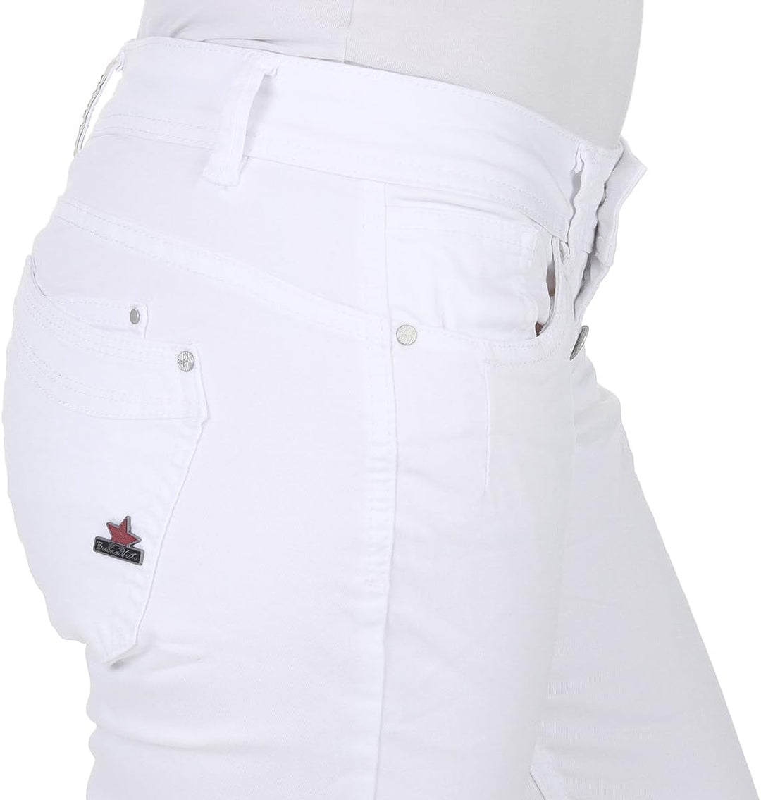 Buena Vista Jeans Hosen Damen - Malibu 7/8 - Beinabschluss gesäumt - Stretch Twill - White - Gr. S