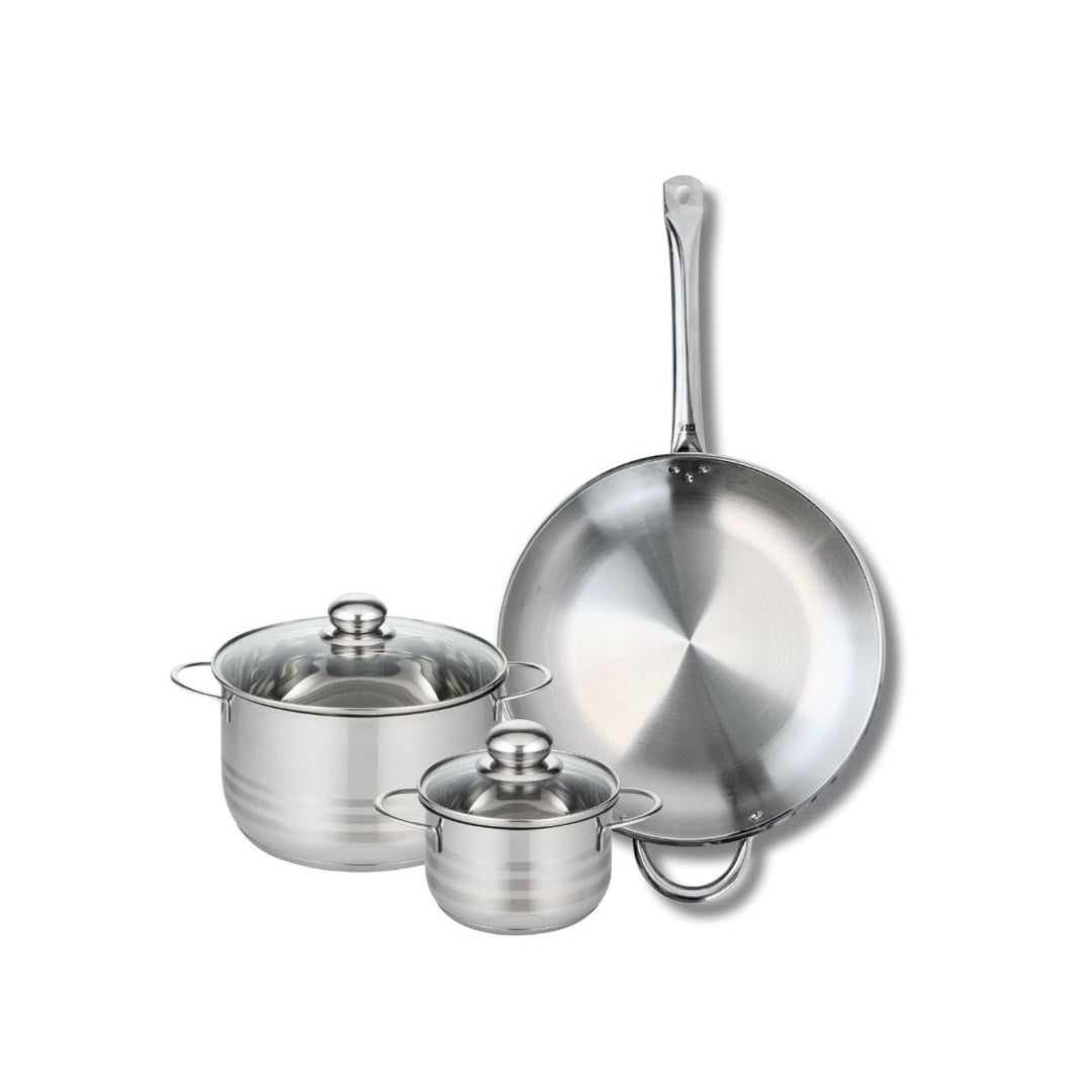 ELO 9873150 Kochgeschirr-Set, 3-teilig, 1 Bratpfanne 32 cm und 2 Kochtöpfe 14 und 20 cm Elo Profi, g