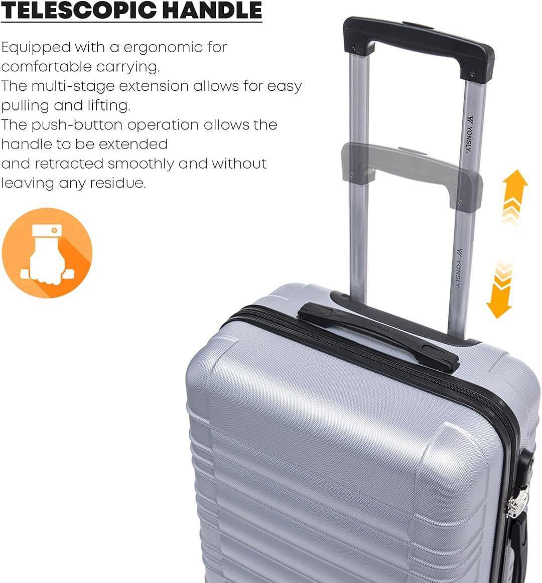Koffer Suitcase Set, Trolley Reisekoffer, Rollkoffer Handgepäck, Kofferset, Gepäckset mit 360° Rolle