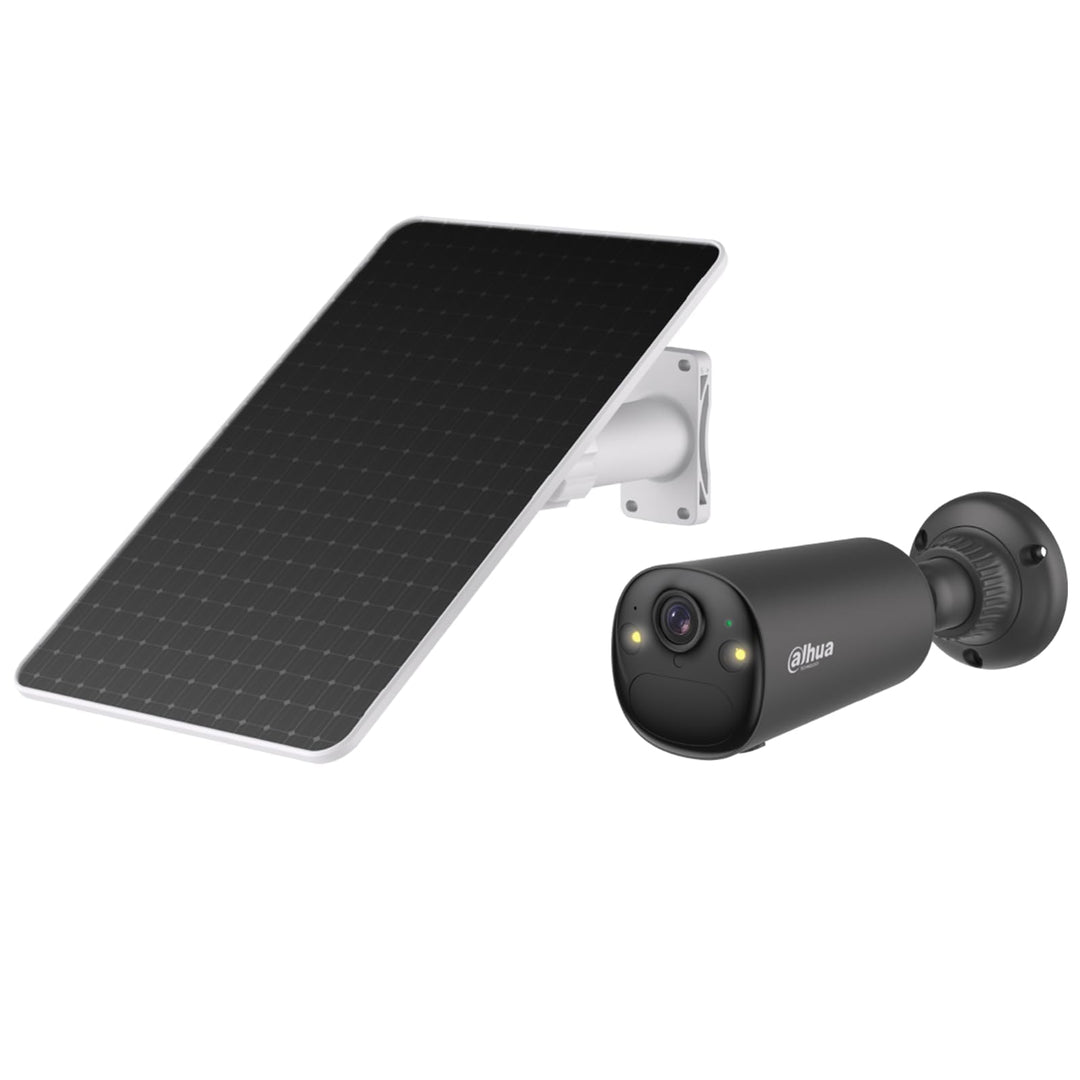 Dahua BF4C Überwachungskamera Aussen Solar, 5200 mAh Akku, 8W Solarpanel Schwarz, Schwarz
