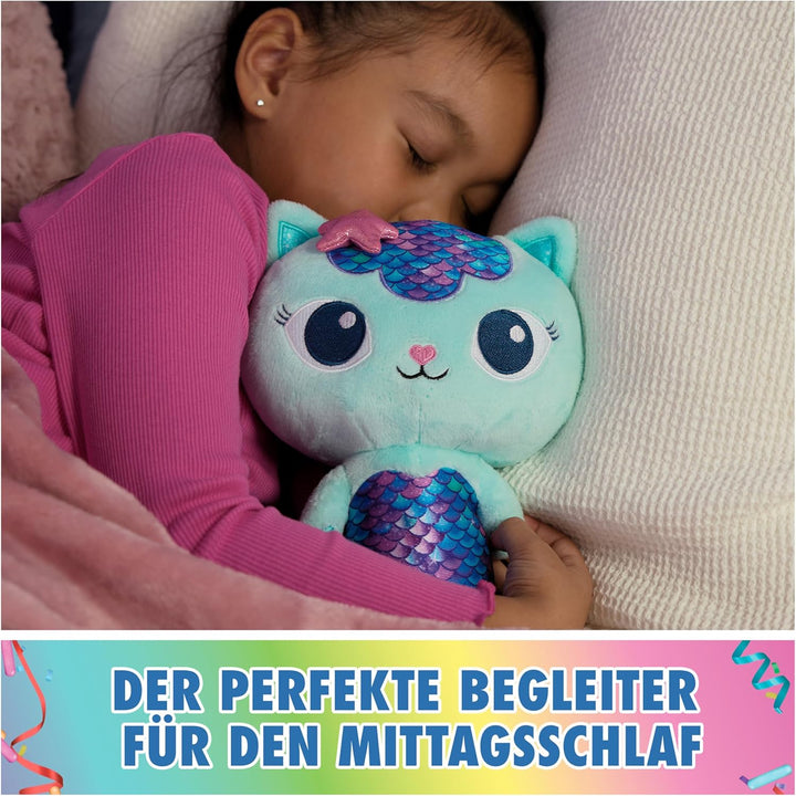 DREAMWORKS GABBY'S DOLLHOUSE - 25 cm grosse Plüsch-Katze MerCat (deutsch: Meerkätzchen), Premium Plü