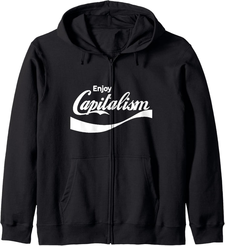 Geniessen Sie den Kapitalismus für politisches Geld des amerikanischen Unternehmers Kapuzenjacke