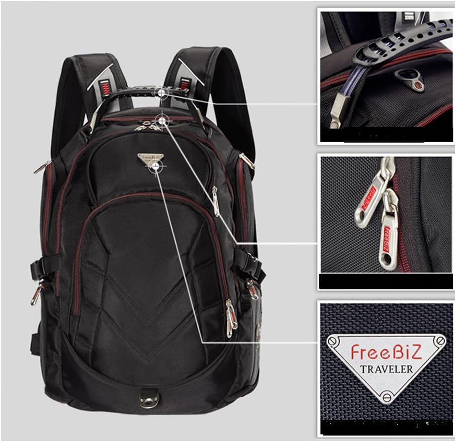 FreeBiz 18.4 Inches Laptop Backpack Fits up to 18 Inch Gaming Laptops for Dell, Asus, Msi,Hp (Black)