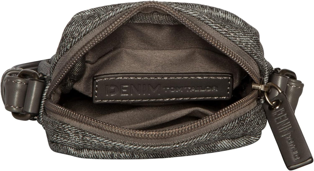 TOM TAILOR DENIM bags Jessy Damen Handytasche Umhängetasche Dark Grey, Dark Grey