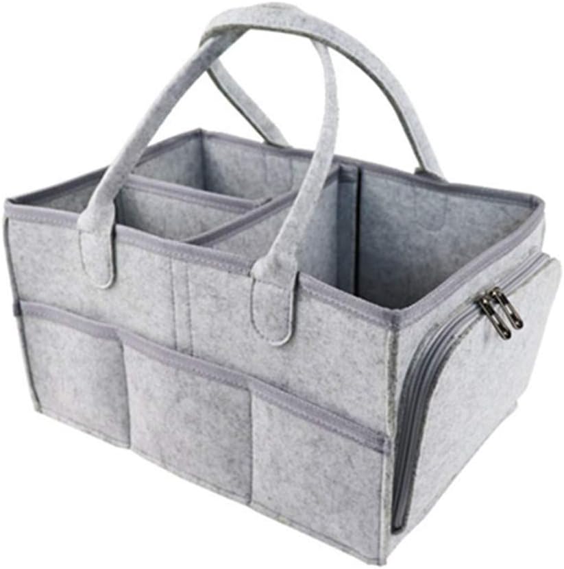 Copiel Windel Organizer, tragbare Wickeltasche Filz Baby Windel Organizer mit austauschbaren Fächern
