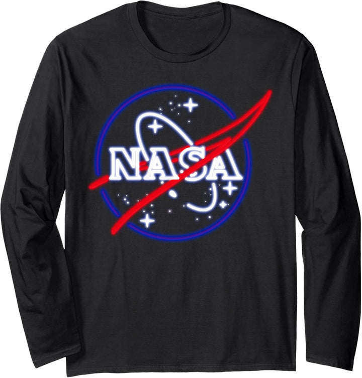 NASA Neon Sign Classic Logo Langarmshirt