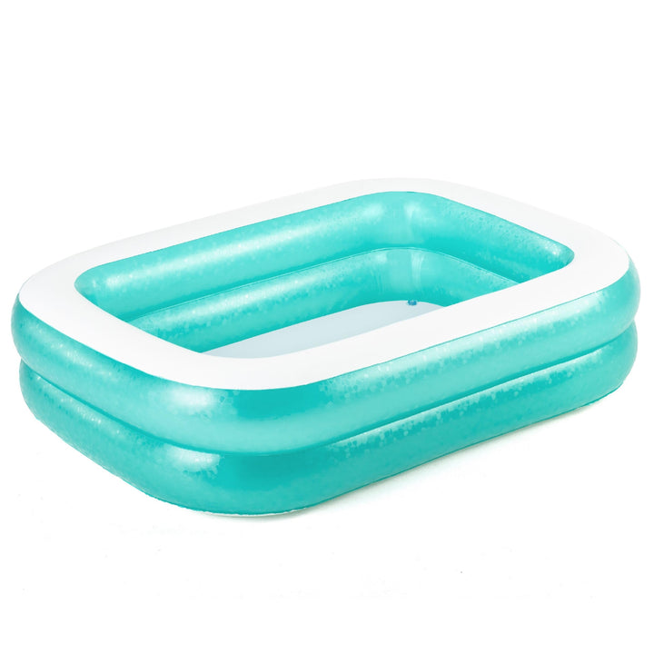 Bestway 54005 Aufblasbarer durchsichtiger Familienpool, 201 x 150 x 51 cm - Grün, 201 x 150 x 51 cm