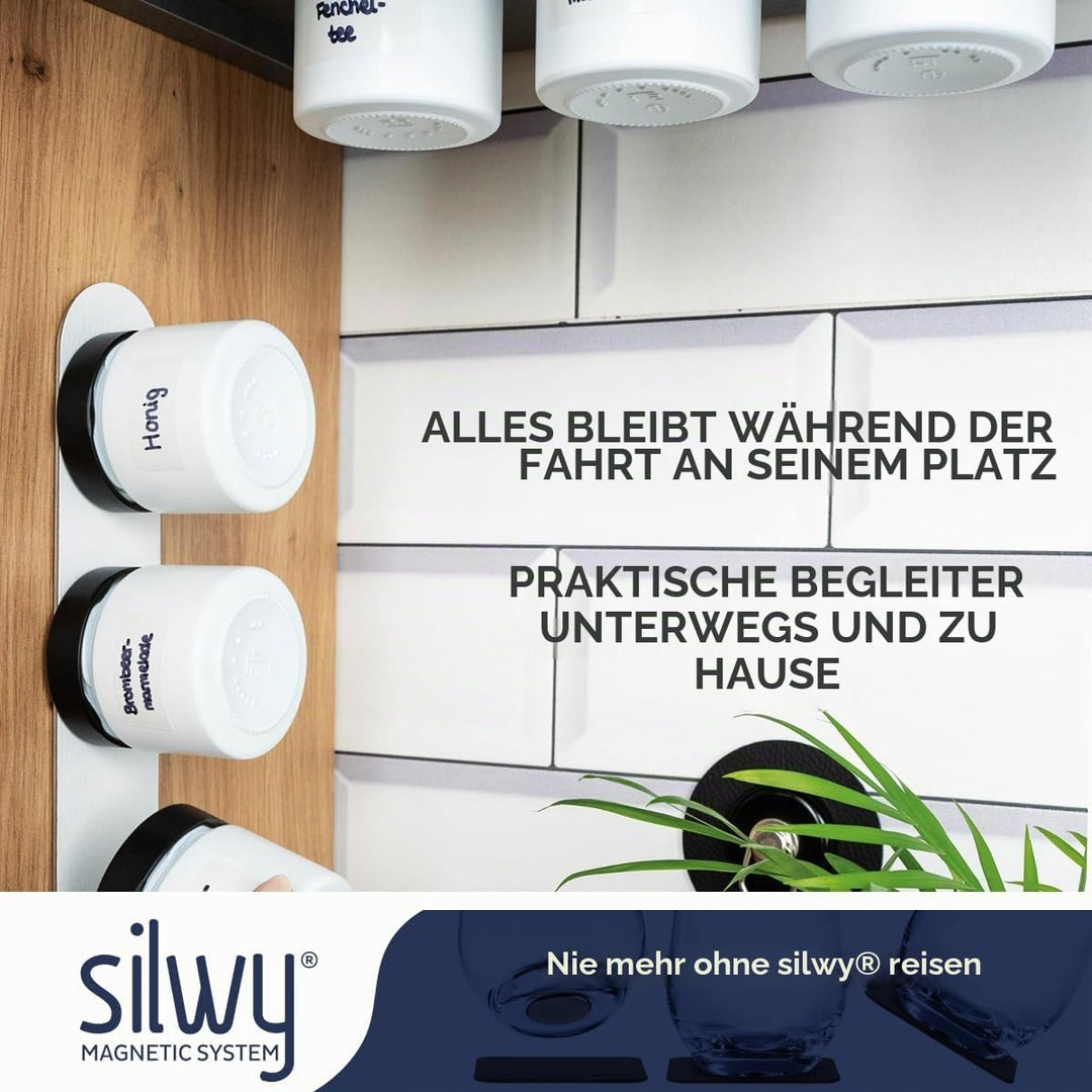 silwy® Feinkost-Magnetgläser 3er-Set (ALL WHITE 125ml)