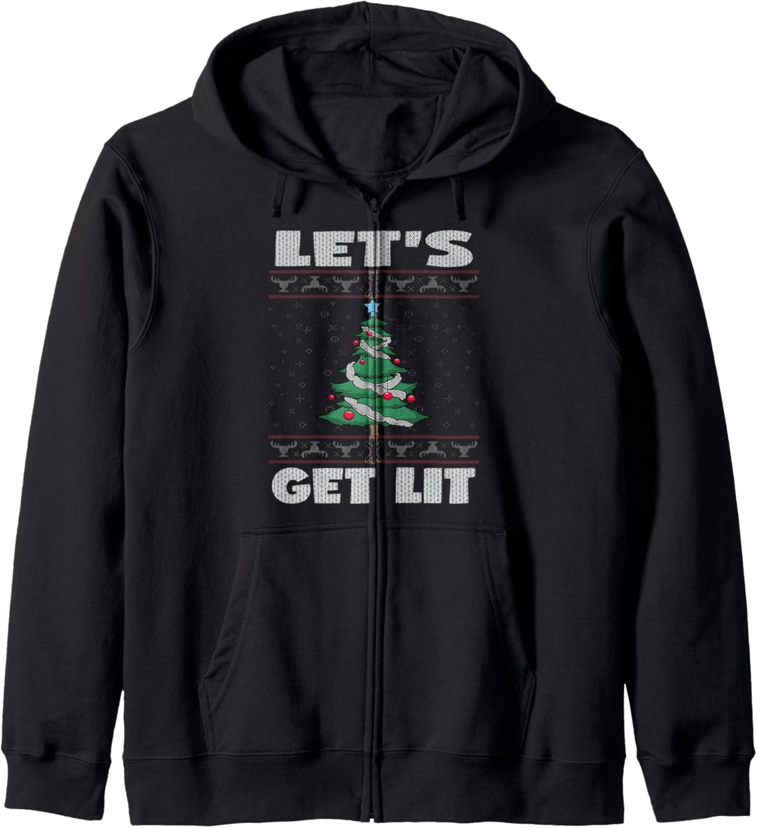 Weihnachtsbaum-Jahrgang Fröhliche Drunkmas Kapuzenjacke
