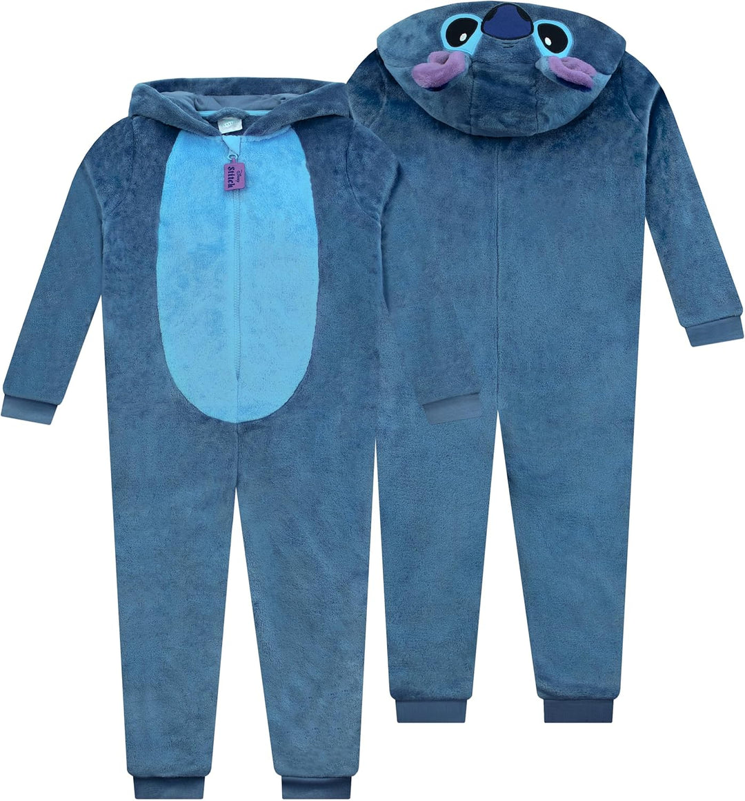 Disney Stitch Onesie | Lilo Und Stitch Onesie Mädchen | Schlafanzüge Für Mädchen 134 Blau, 134 Blau