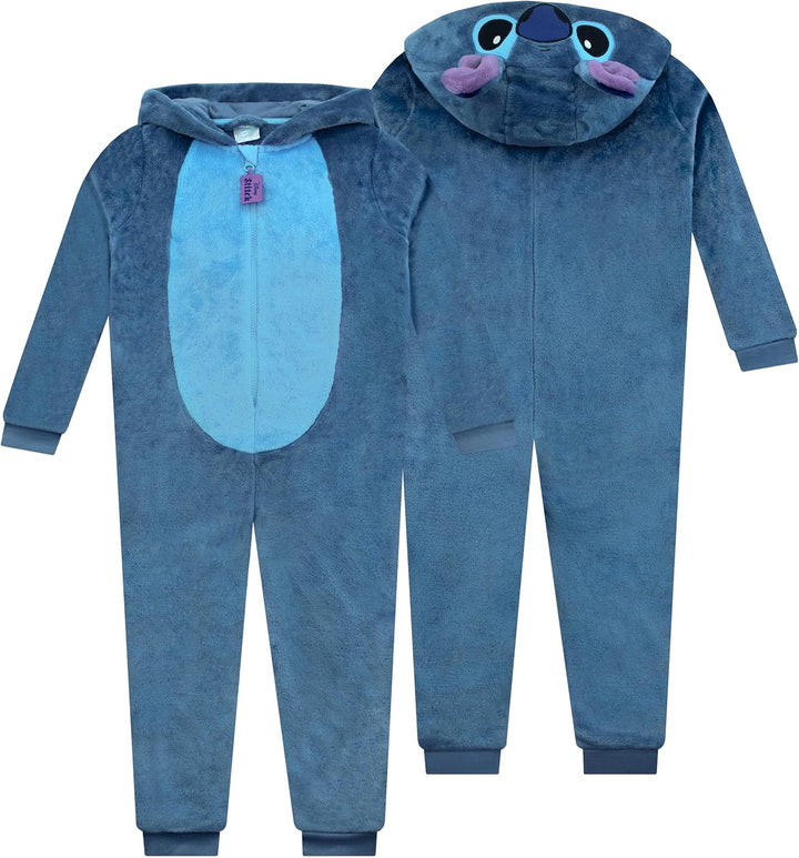 Disney Stitch Onesie | Lilo Und Stitch Onesie Mädchen | Schlafanzüge Für Mädchen 134 Blau, 134 Blau