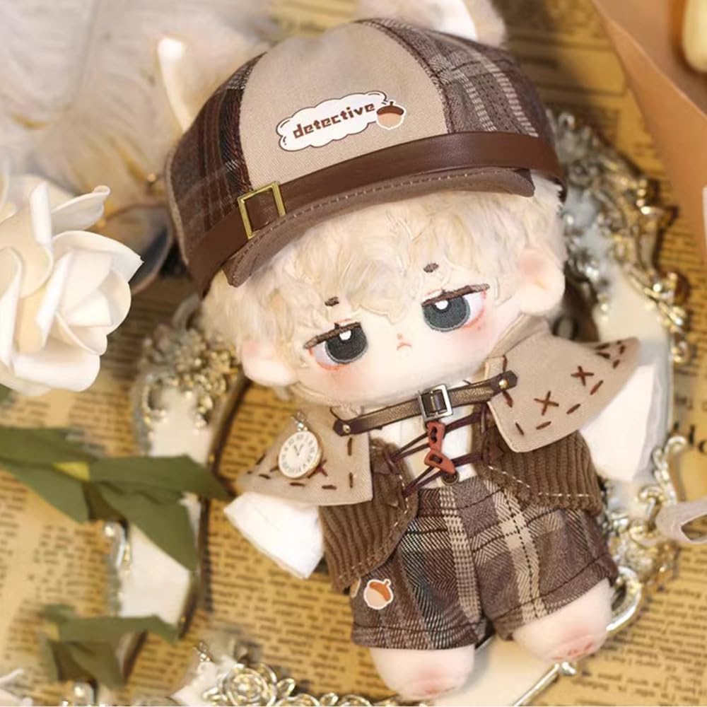 niannyyhouse 10cm 15cm 20cm Puppe Kleidung Braun Hut Hemd Gurt Hosen Schal Weste Leder Schuhe Vintag